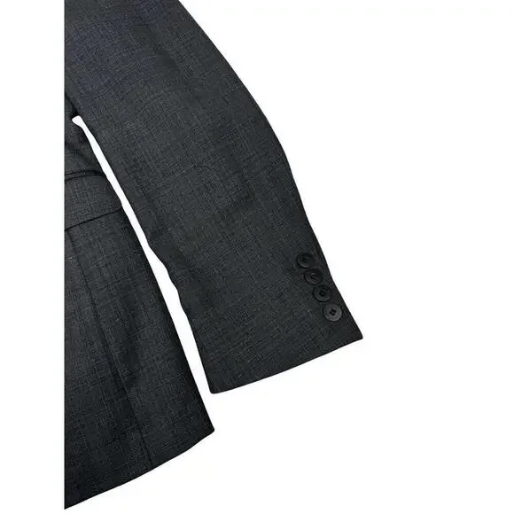 Z Zegna Wool Single-Breasted Blazer Jacket Gray Blue Check Size 40 R US - Picture 4 of 9